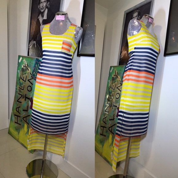 MOVING SALE⚡️SUPER CUTE STRIPE HIGH-LO DRESS (NWT) - Picture 1 of 7